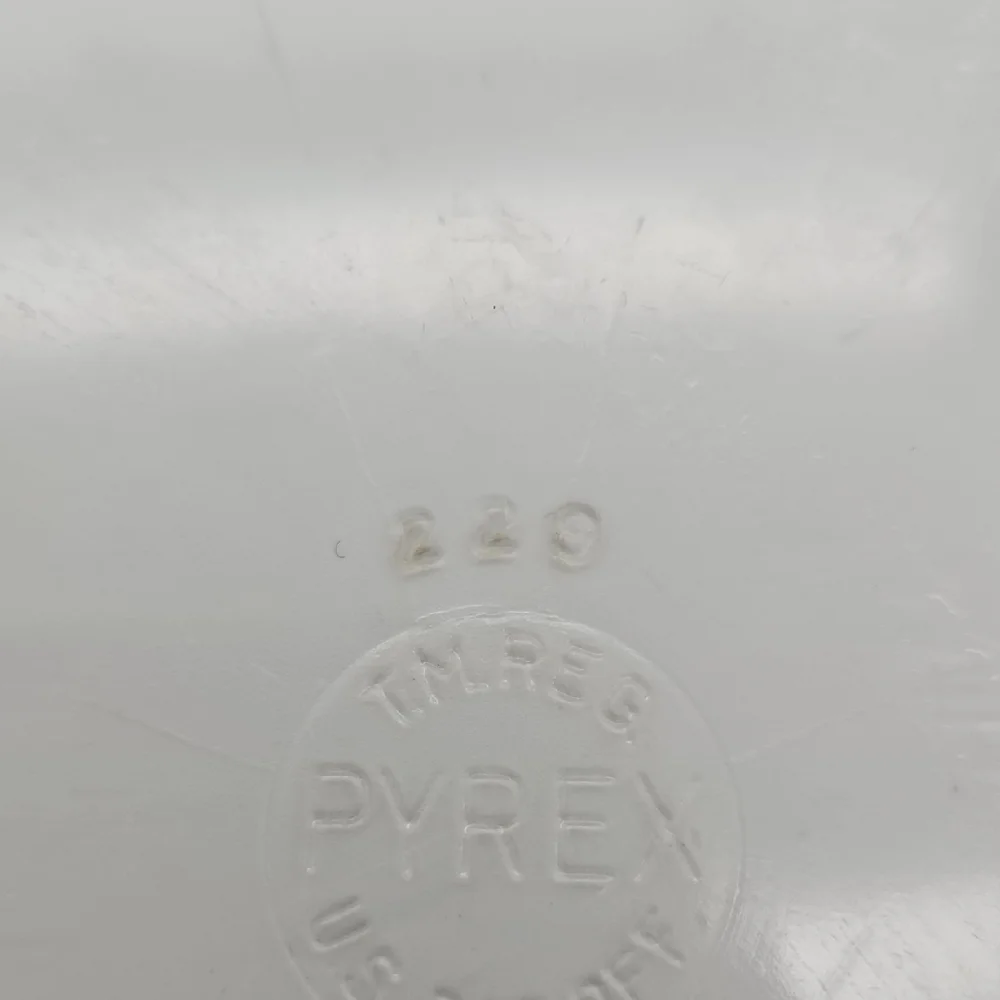 Pyrex Glass Pie Dish with Embossed Logo